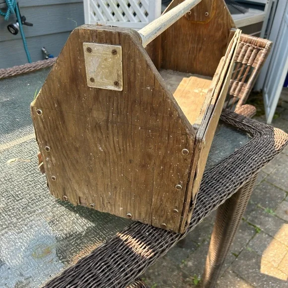 Antique OAK Wood Tool Caddy